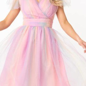 Unique-Vintage Magnolia Place Pink Rainbow